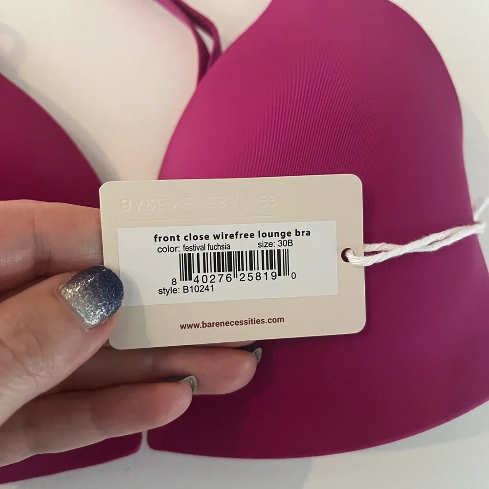 NEW Bare The Wire-Free Front-Close Bra Festival Fuchsia size 30B